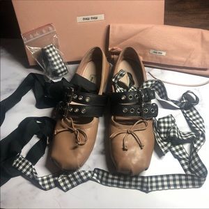 Miu Miu Buckle Ballet Flat